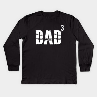 Dad of three kids - Dad Cubed Kids Long Sleeve T-Shirt